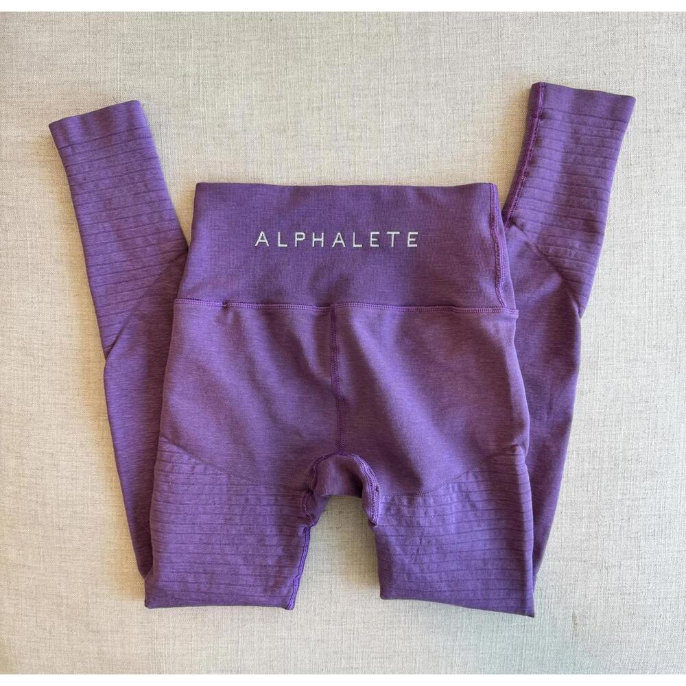 Alphalete OG Revival Leggings Purple Size XS - Picture 3 of 5